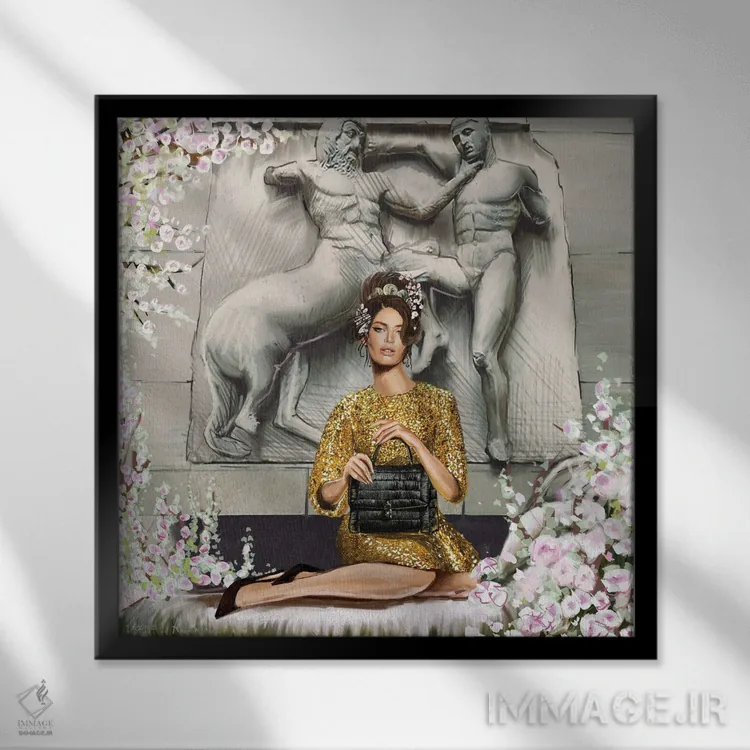 تابلو الگین بیانکا اثر جورج وی. آنتونیـو - نمای قابدار مشکی