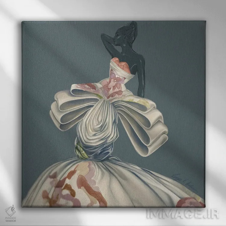 تابلو شکوفایی ابریشم اثر جورج وی. آنتونیـو - نمای روبهرو روی دیوار