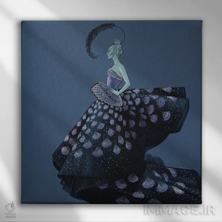 تابلو آسمان شب اثر جورج وی. آنتونیـو - نمای روبهرو روی دیوار