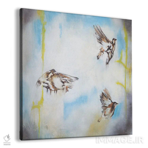 تابلو پرندگان در باد ۱ اثر گابریلا ویارریل - نمای پرسپکتیو محصول