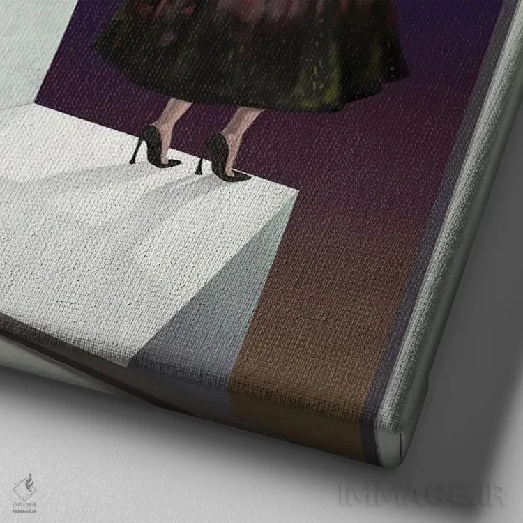 تابلو مروارید ۱ اثر جورج وی. آنتونیـو - نمای نزدیک بافت بوم