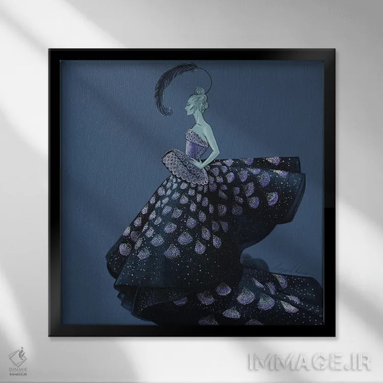 تابلو آسمان شب اثر جورج وی. آنتونیـو - نمای قابدار مشکی