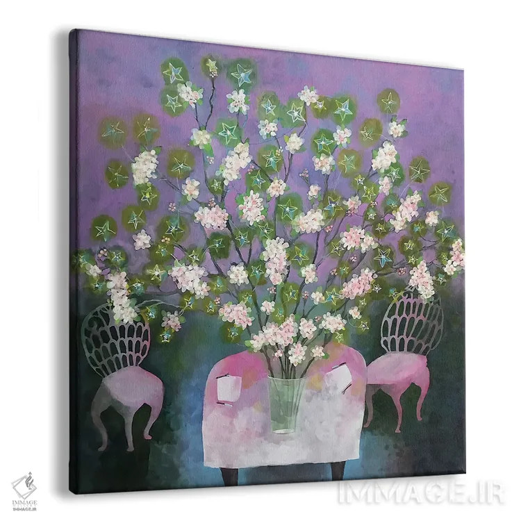 تابلو کلوپ شام در باغ گیاهشناسی اثر گرتی یانگ - نمای پرسپکتیو محصول