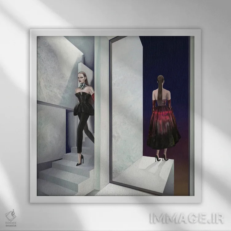 تابلو مروارید ۱ اثر جورج وی. آنتونیـو - نمای قابدار سفید