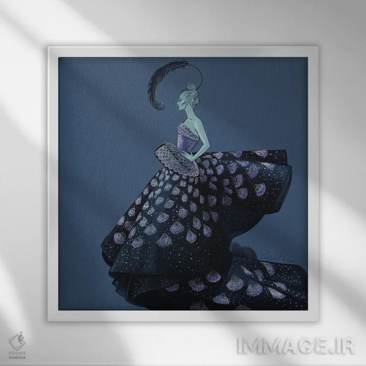 تابلو آسمان شب اثر جورج وی. آنتونیـو - نمای قابدار سفید