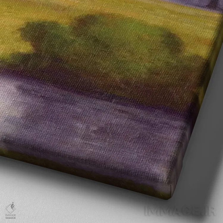 تابلو طلوع اسطوخودوس ۲ اثر گرگوری ویلیامز - نمای نزدیک بافت بوم