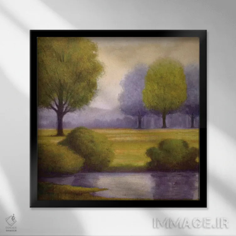 تابلو طلوع اسطوخودوس ۲ اثر گرگوری ویلیامز - نمای قابدار مشکی