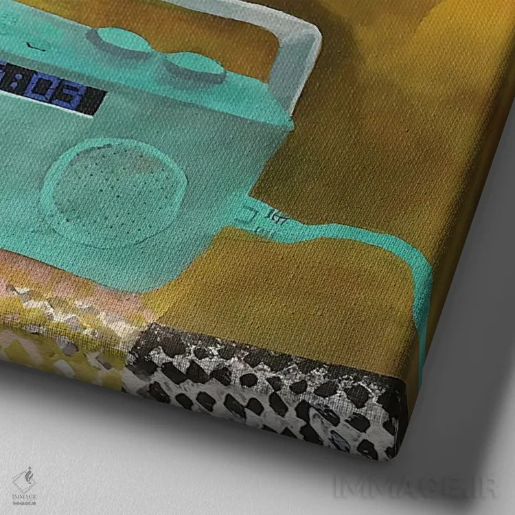 تابلو درام عصرگاهی روی IV اثر گرتی یانگ - نمای نزدیک بافت بوم