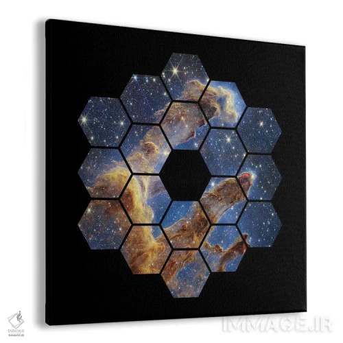 تابلو ستونهای آفرینش (تلسکوپ جیمز وب) اثر گت یور نرد آن (برند خلاقانه) - نمای پرسپکتیو محصول