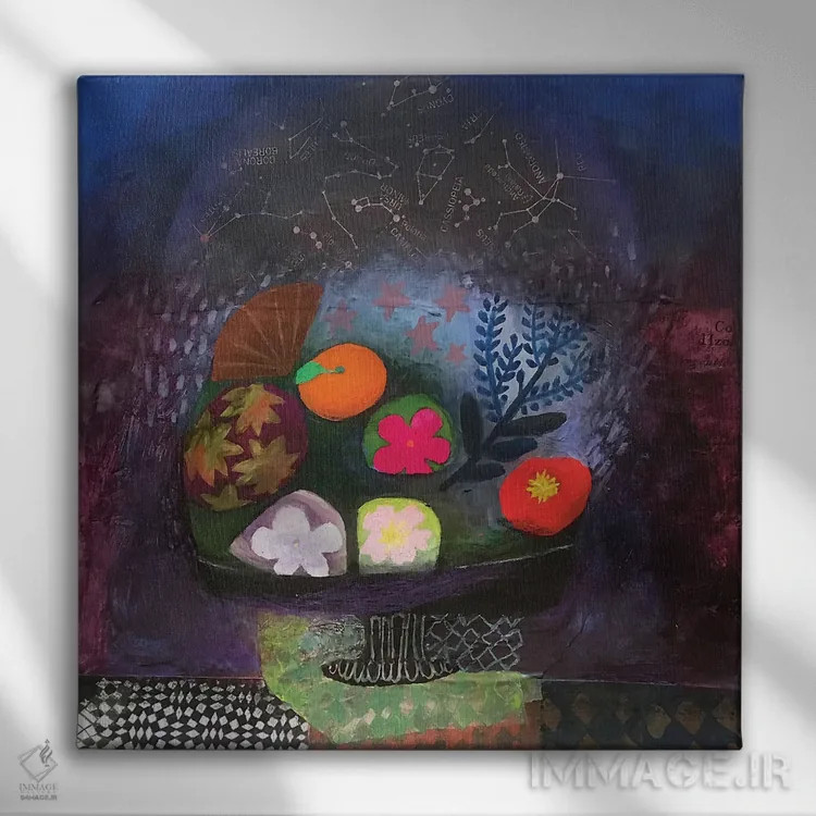 تابلو شیرینیهای آسمانی اثر گرتی یانگ - نمای روبهرو روی دیوار