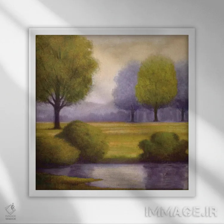 تابلو طلوع اسطوخودوس ۲ اثر گرگوری ویلیامز - نمای قابدار سفید