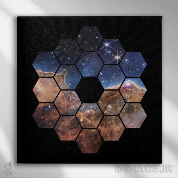 تابلو صخرههای کیهانی اثر گت یور نرد آن (برند خلاقانه) - نمای روبهرو روی دیوار