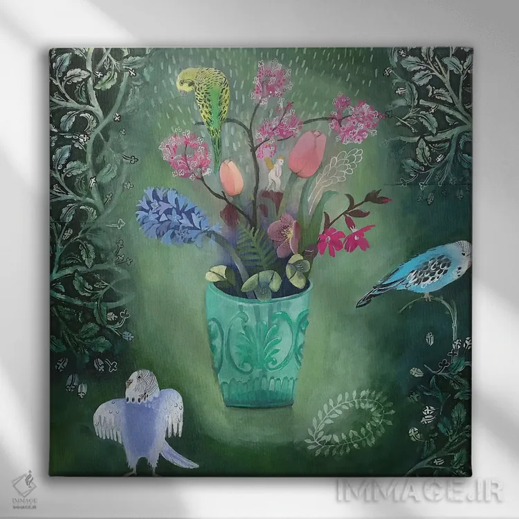 تابلو فرشته کوچولوی خوششانس اثر گرتی یانگ - نمای روبهرو روی دیوار