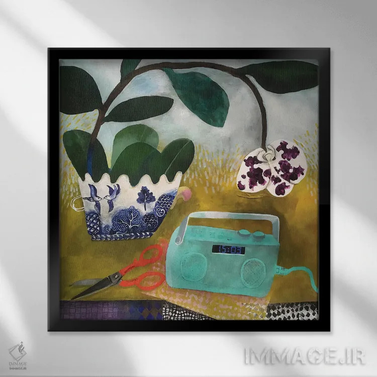 تابلو درام عصرگاهی روی IV اثر گرتی یانگ - نمای قابدار مشکی