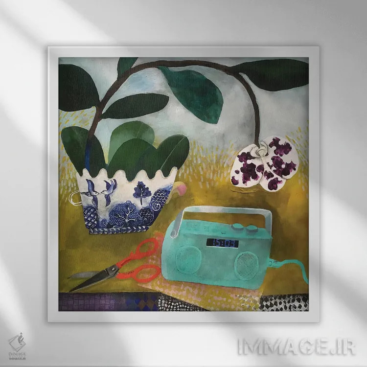 تابلو درام عصرگاهی روی IV اثر گرتی یانگ - نمای قابدار سفید