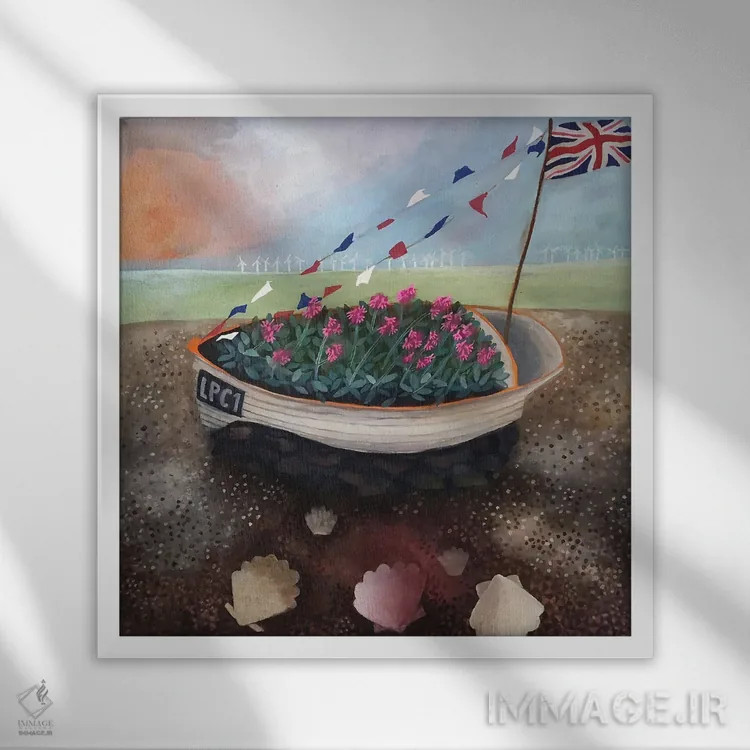 تابلو یک روز عالی بیرون اثر گرتی یانگ - نمای قابدار سفید