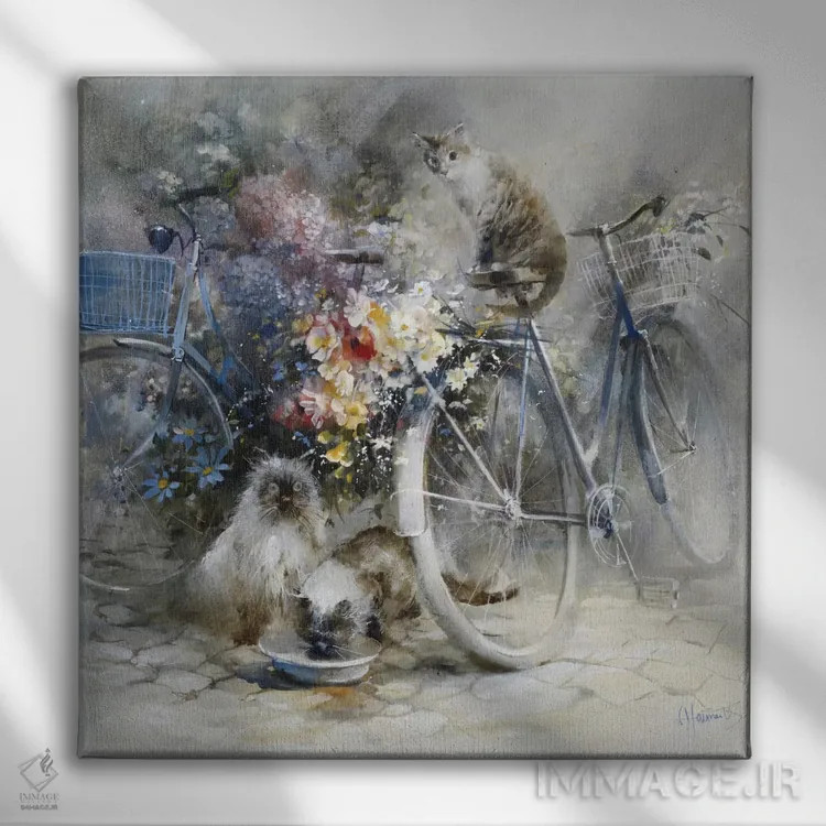 تابلو مسابقه دوچرخهسواری اثر ویلم هنراتس - نمای روبهرو روی دیوار