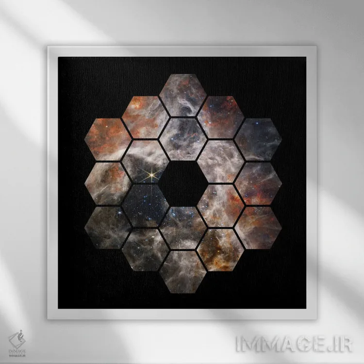 تابلو سحابی تارانتولا (تلسکوپ جیمز وب) اثر گت یور نرد آن (برند خلاقانه) - نمای قابدار سفید