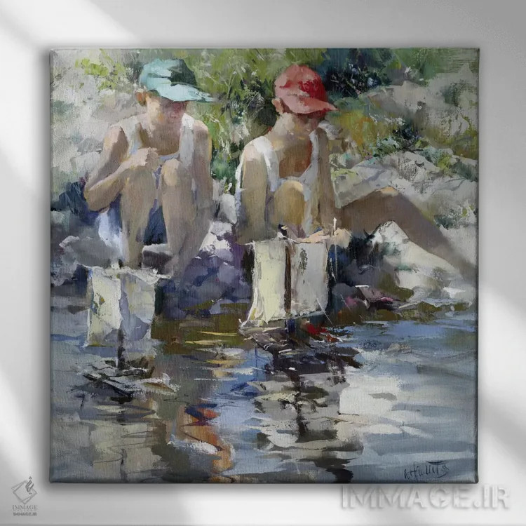 تابلو پسرها اثر ویلم هنراتس - نمای روبهرو روی دیوار