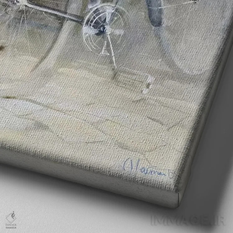 تابلو مسابقه دوچرخهسواری اثر ویلم هنراتس - نمای نزدیک بافت بوم