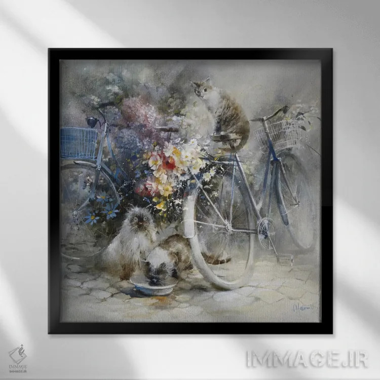 تابلو مسابقه دوچرخهسواری اثر ویلم هنراتس - نمای قابدار مشکی