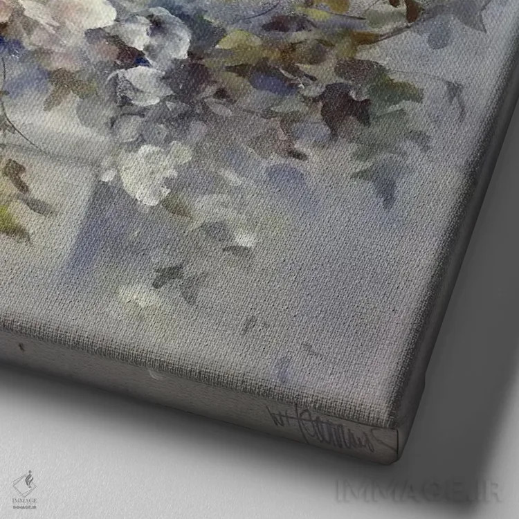 تابلو لحظه جذاب اثر ویلم هنراتس - نمای نزدیک بافت بوم