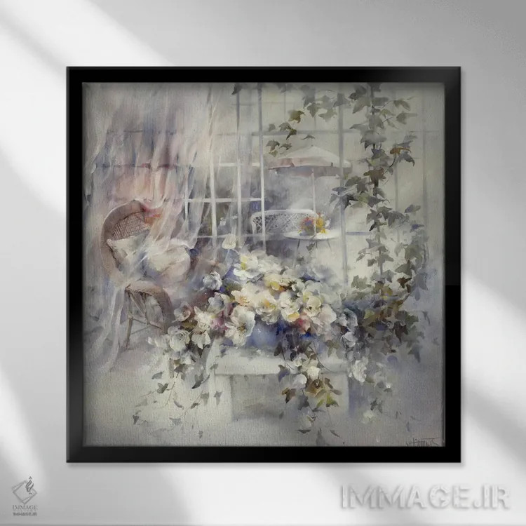 تابلو لحظه جذاب اثر ویلم هنراتس - نمای قابدار مشکی