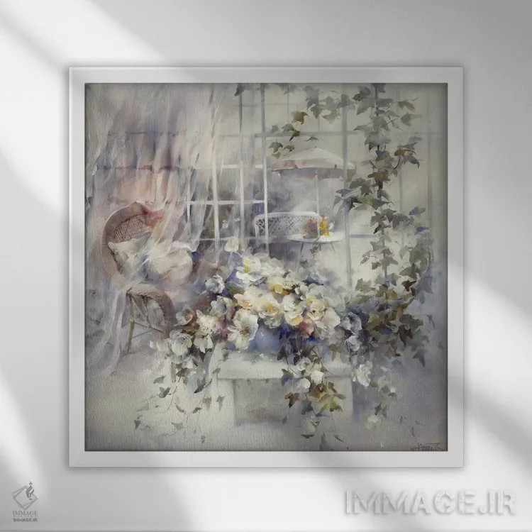 تابلو لحظه جذاب اثر ویلم هنراتس - نمای قابدار سفید