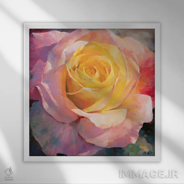 تابلو گل ۱ اثر ویلم هنراتس - نمای قابدار سفید