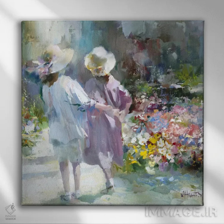 تابلو دخترها اثر ویلم هنراتس - نمای روبهرو روی دیوار