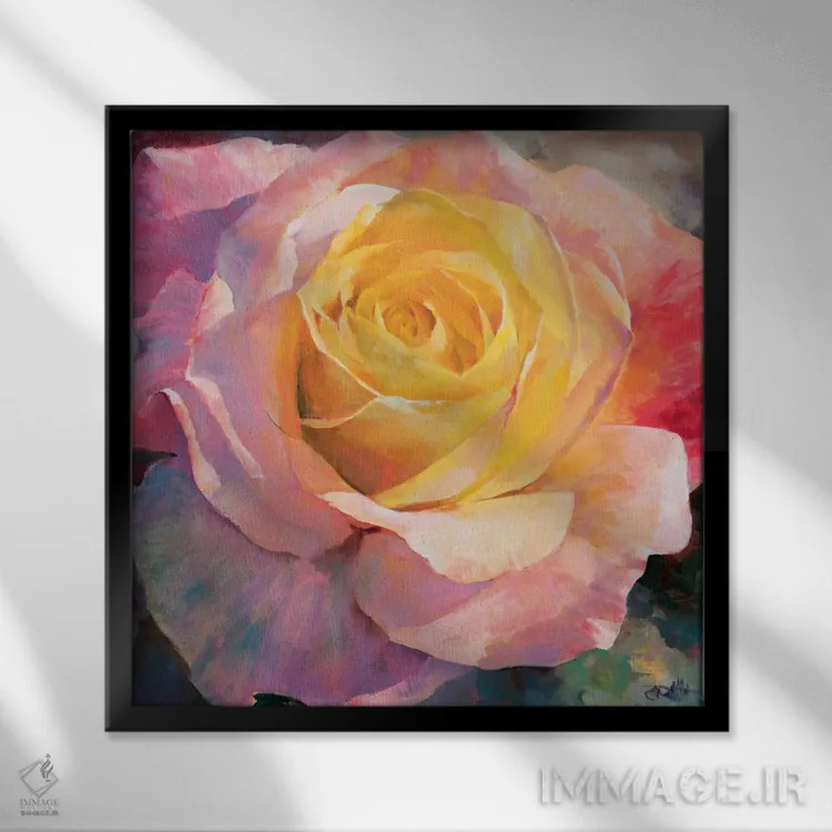 تابلو گل ۱ اثر ویلم هنراتس - نمای قابدار مشکی