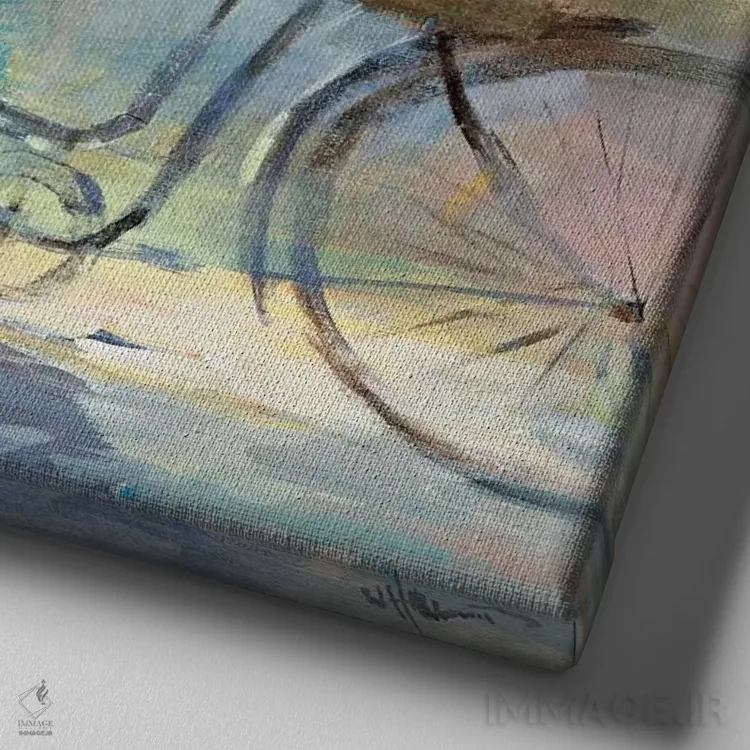 تابلو برو برای گردش اثر ویلم هنراتس - نمای نزدیک بافت بوم