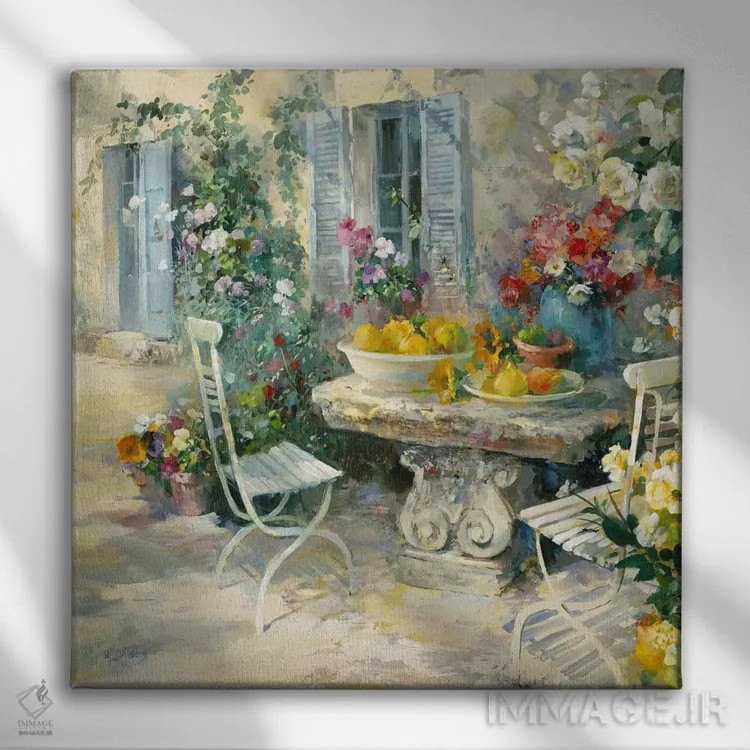 تابلو باغ آرمانی اثر ویلم هنراتس - نمای روبهرو روی دیوار