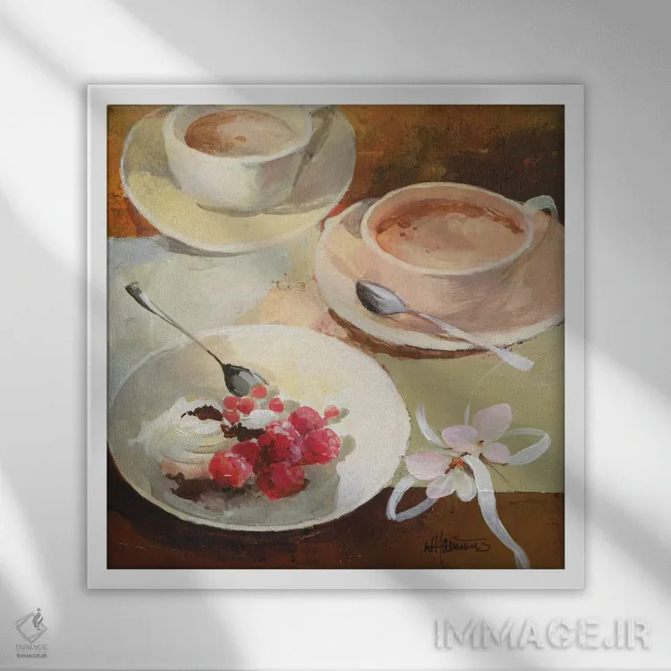 تابلو کافه بزرگ ۳ اثر ویلم هنراتس - نمای قابدار سفید