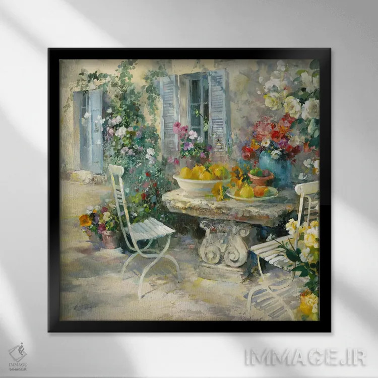 تابلو باغ آرمانی اثر ویلم هنراتس - نمای قابدار مشکی