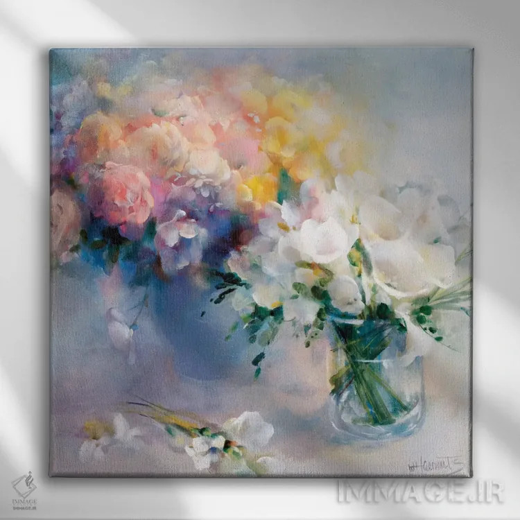 تابلو قافیه گلها اثر ویلم هنراتس - نمای روبهرو روی دیوار