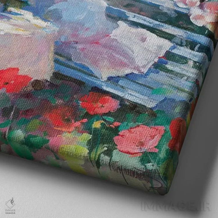 تابلو رمانتیکو ۲ (اسپانیایی: دوم) اثر ویلم هنراتس - نمای نزدیک بافت بوم