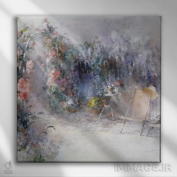 تابلو رزها و یاسها اثر ویلم هنراتس - نمای روبهرو روی دیوار