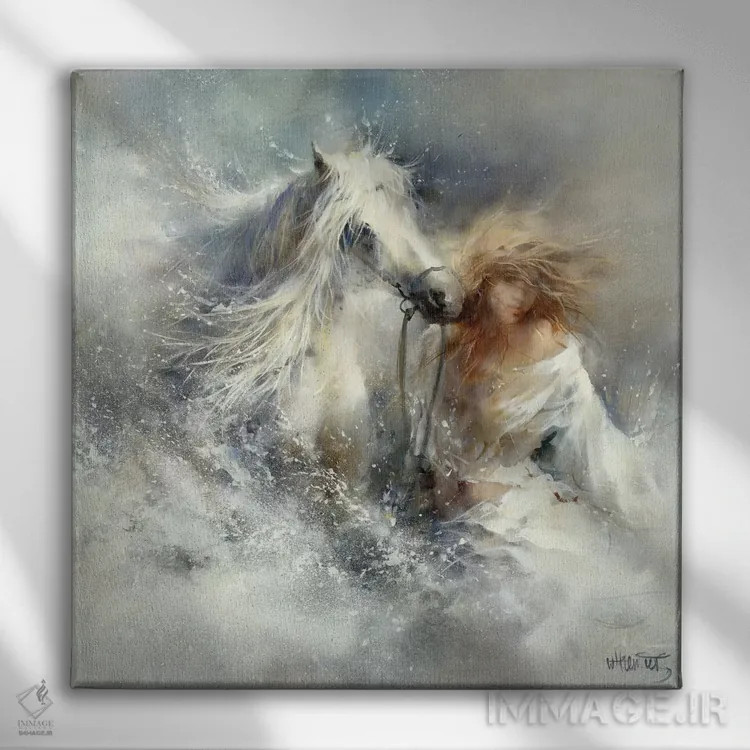 تابلو صحنهای در آب اثر ویلم هنراتس - نمای روبهرو روی دیوار