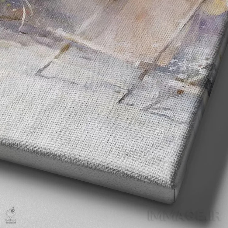 تابلو رزها و یاسها اثر ویلم هنراتس - نمای نزدیک بافت بوم