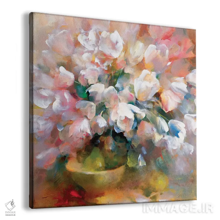 تابلو لالههای سفید درخشان ۲ اثر ویلم هنراتس - نمای پرسپکتیو محصول