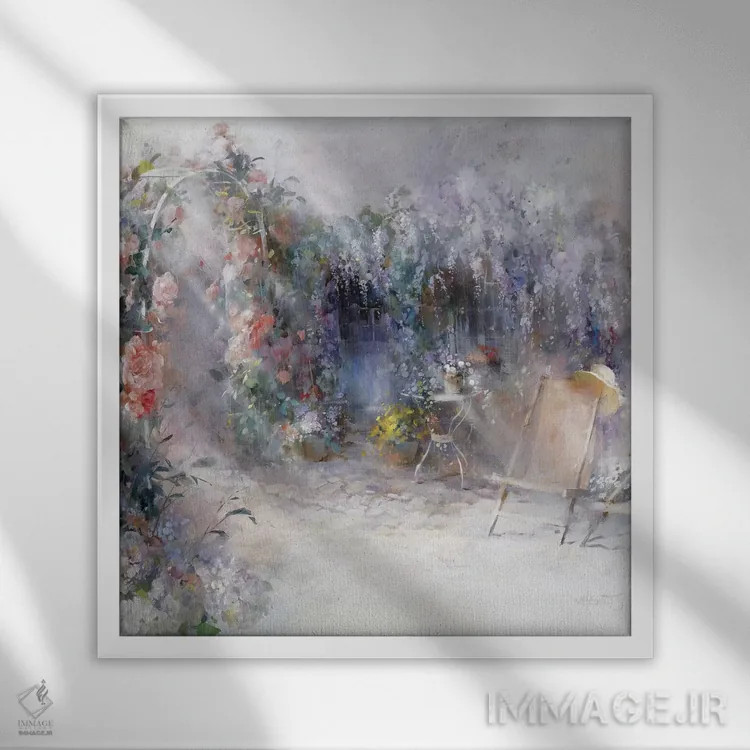 تابلو رزها و یاسها اثر ویلم هنراتس - نمای قابدار سفید