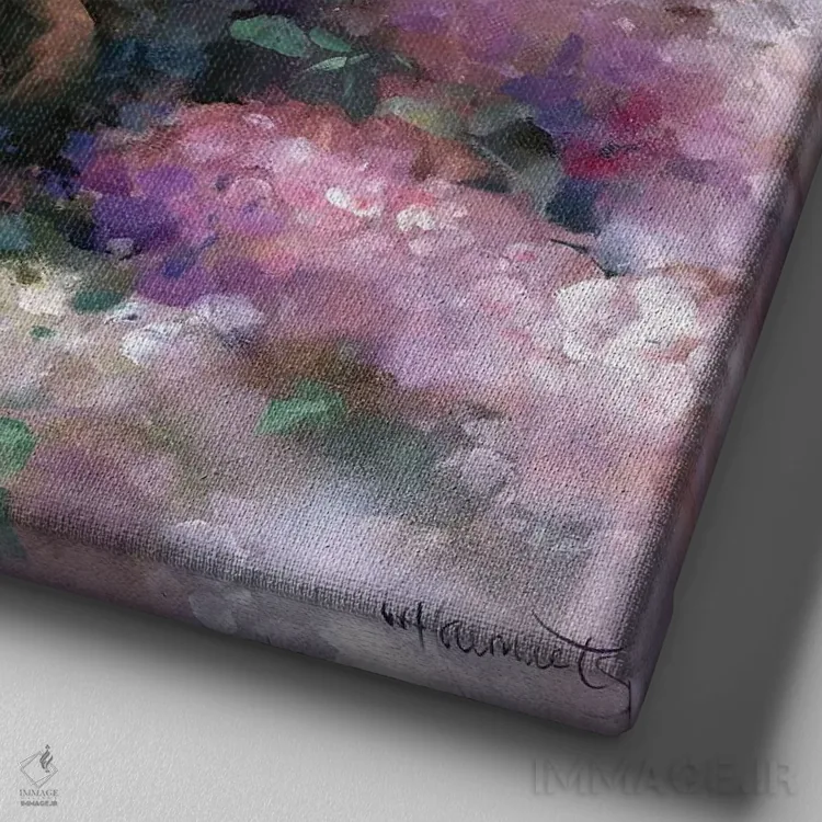 تابلو عصر یکشنبه اثر ویلم هنراتس - نمای نزدیک بافت بوم