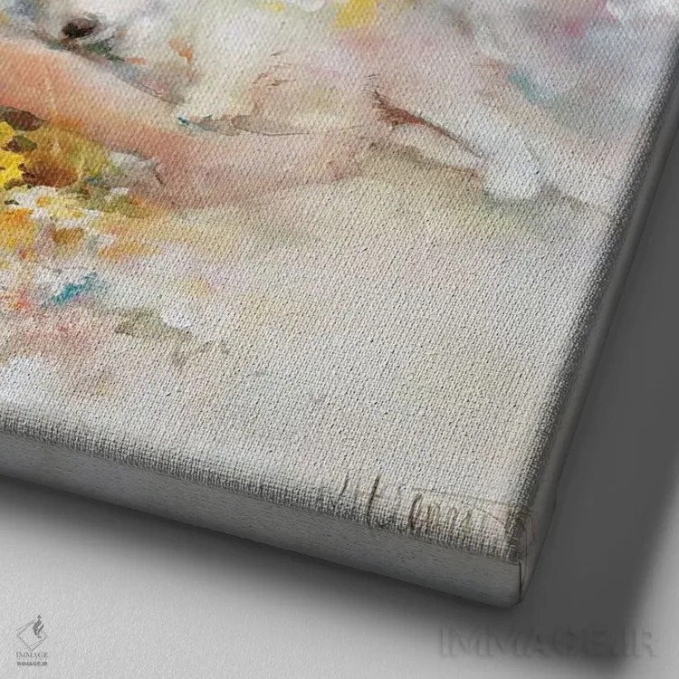 تابلو سفر در بهار اثر ویلم هنراتس - نمای نزدیک بافت بوم