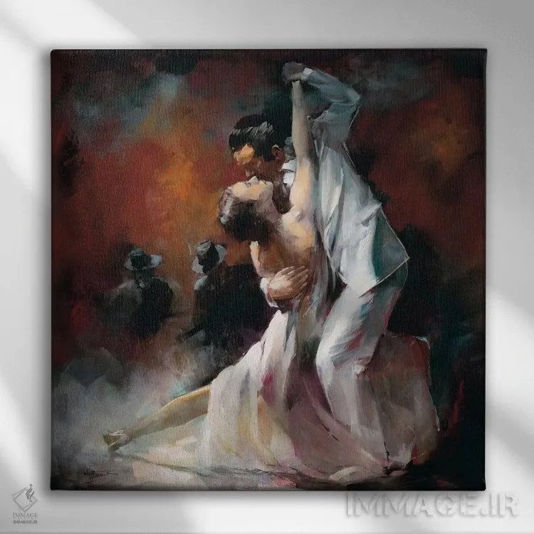 تابلو تانگو آرژانتینی ۱ (رقص) اثر ویلم هنراتس - نمای روبهرو روی دیوار