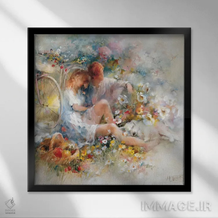 تابلو سفر در بهار اثر ویلم هنراتس - نمای قابدار مشکی