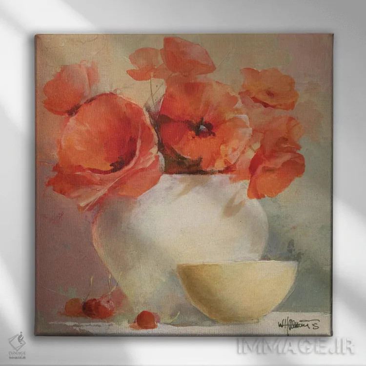 تابلو شقایقهای دوستداشتنی ۲ اثر ویلم هنراتس - نمای روبهرو روی دیوار