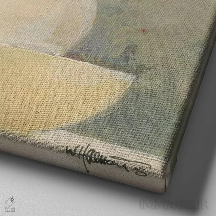 تابلو شقایقهای دوستداشتنی ۲ اثر ویلم هنراتس - نمای نزدیک بافت بوم