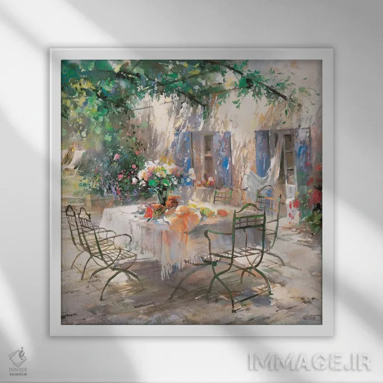 تابلو باغ سایه اثر ویلم هنراتس - نمای قابدار سفید