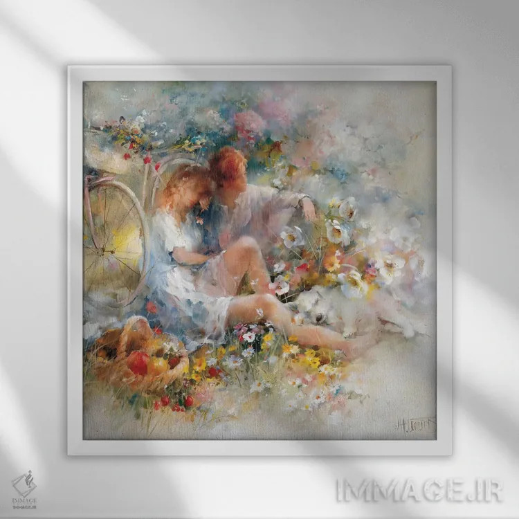 تابلو سفر در بهار اثر ویلم هنراتس - نمای قابدار سفید